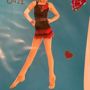 Weissman black and red jazz or tap costume LC